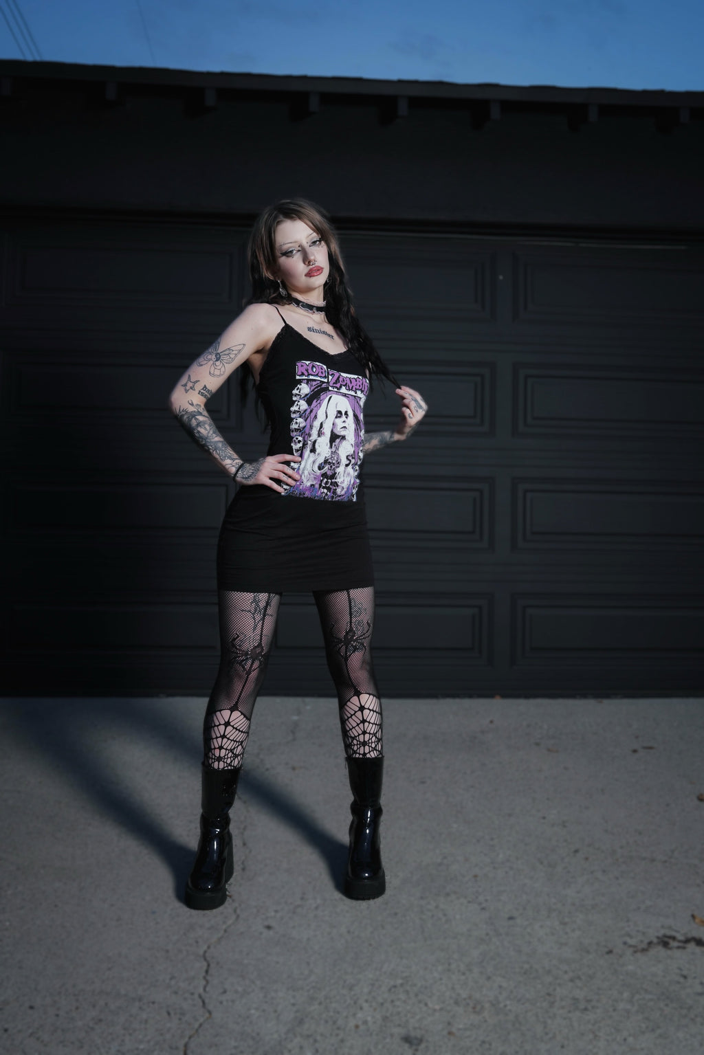 Vera's Eyecandy Rob Zombie Living Dead Girl Lace Strap Dress