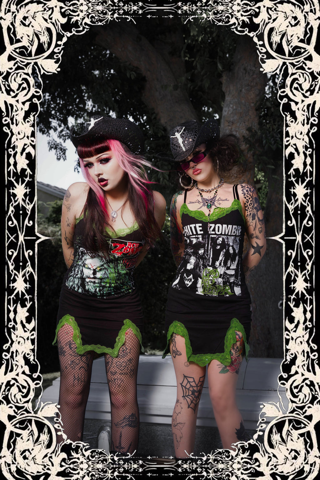 Vera's Eyecandy White Zombie Slit Lace Dress