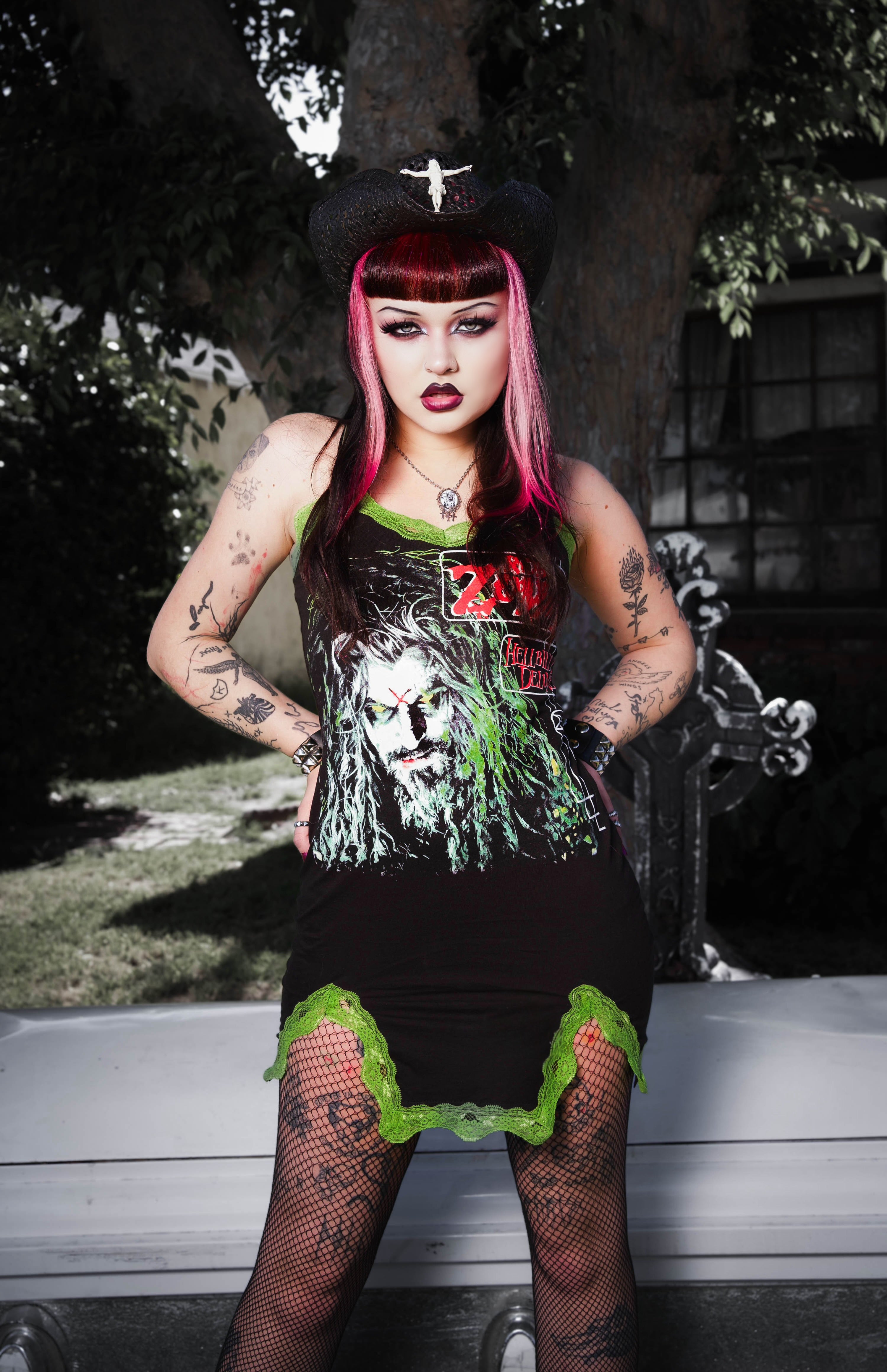 Vera's Eyecandy Rob Zombie Slit Lace Dress