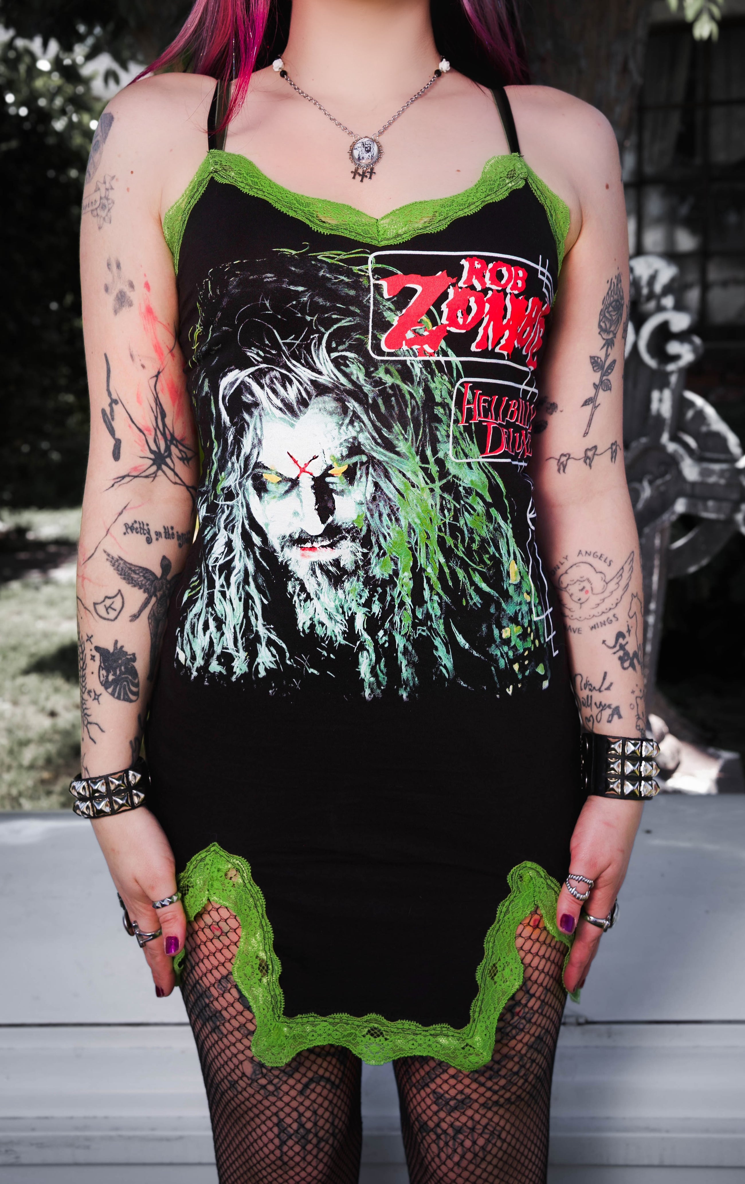 Vera's Eyecandy Rob Zombie Slit Lace Dress
