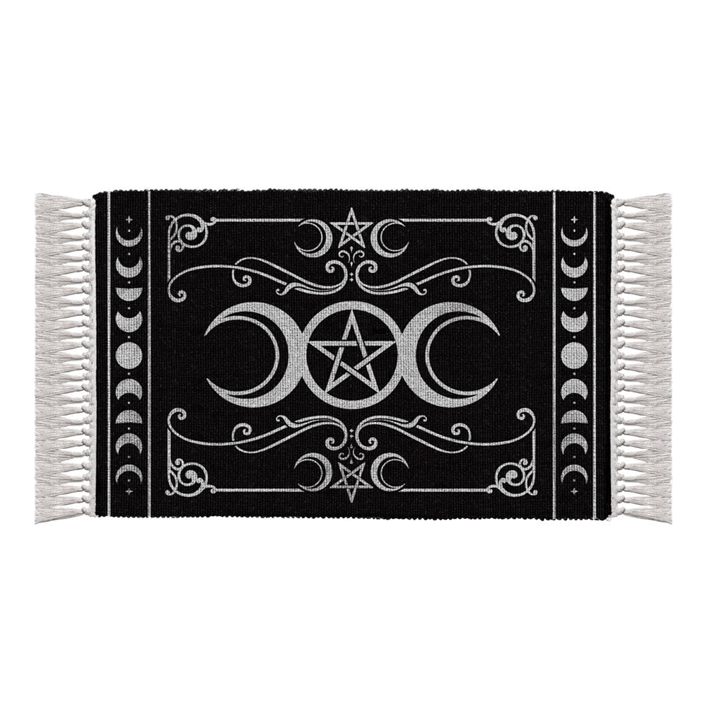 Alchemy Gothic Triple Moon Cycles Area Rug 38X20" RUG2