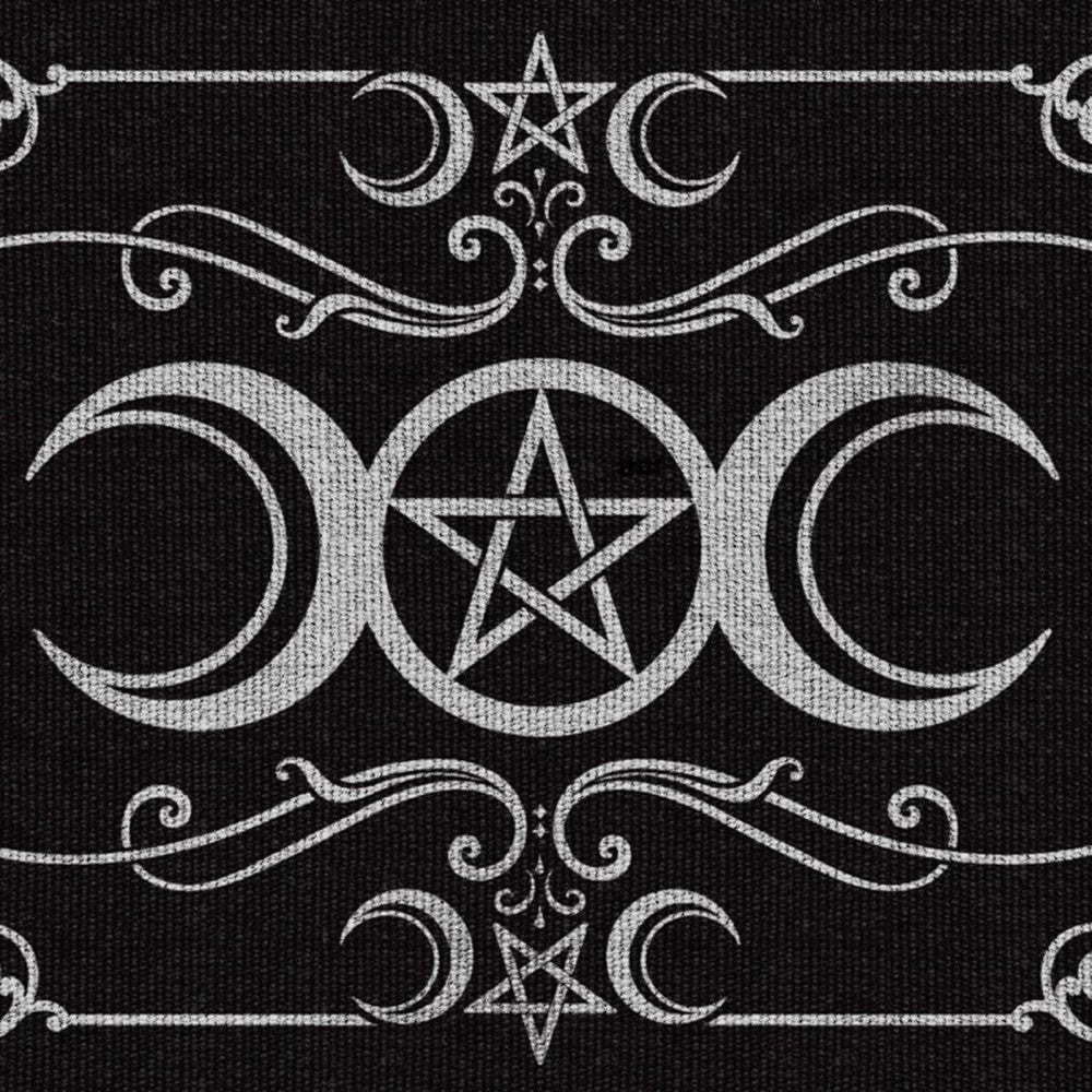 Alchemy Gothic Triple Moon Cycles Area Rug 38X20" RUG2