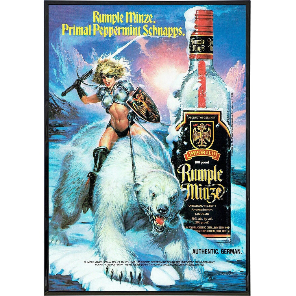 Rumple Minze Peppermint Schnapps Wall Art Print
