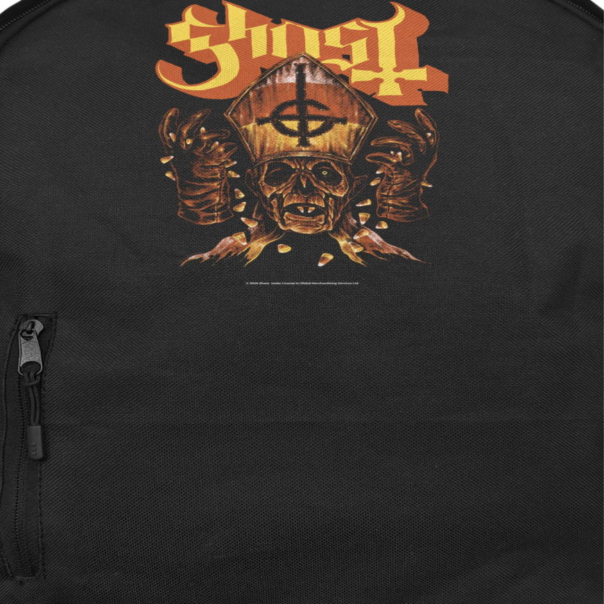 Ghost Band Candy Corn Skull 17" Long Backpack