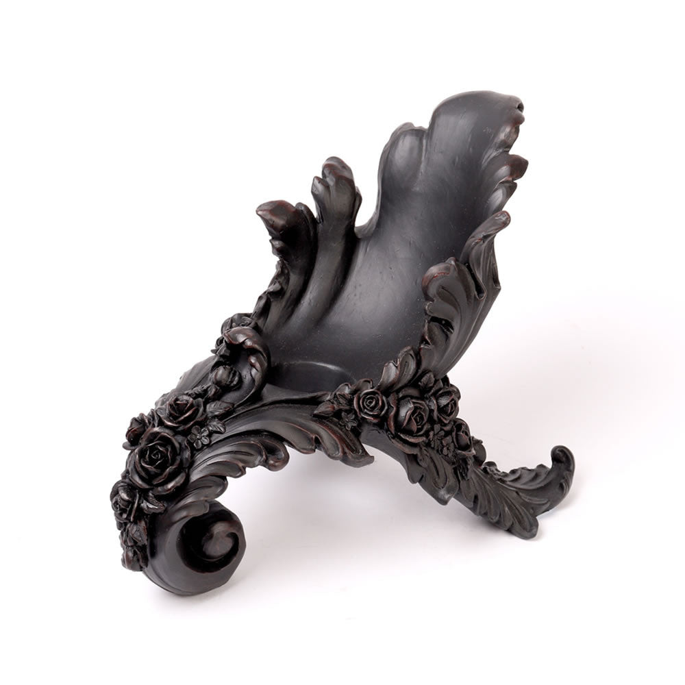 Alchemy Gothic Raven Skull Hand Mirror Silver Black V99