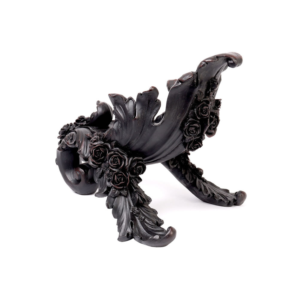 Alchemy Gothic Raven Skull Hand Mirror Silver Black V99