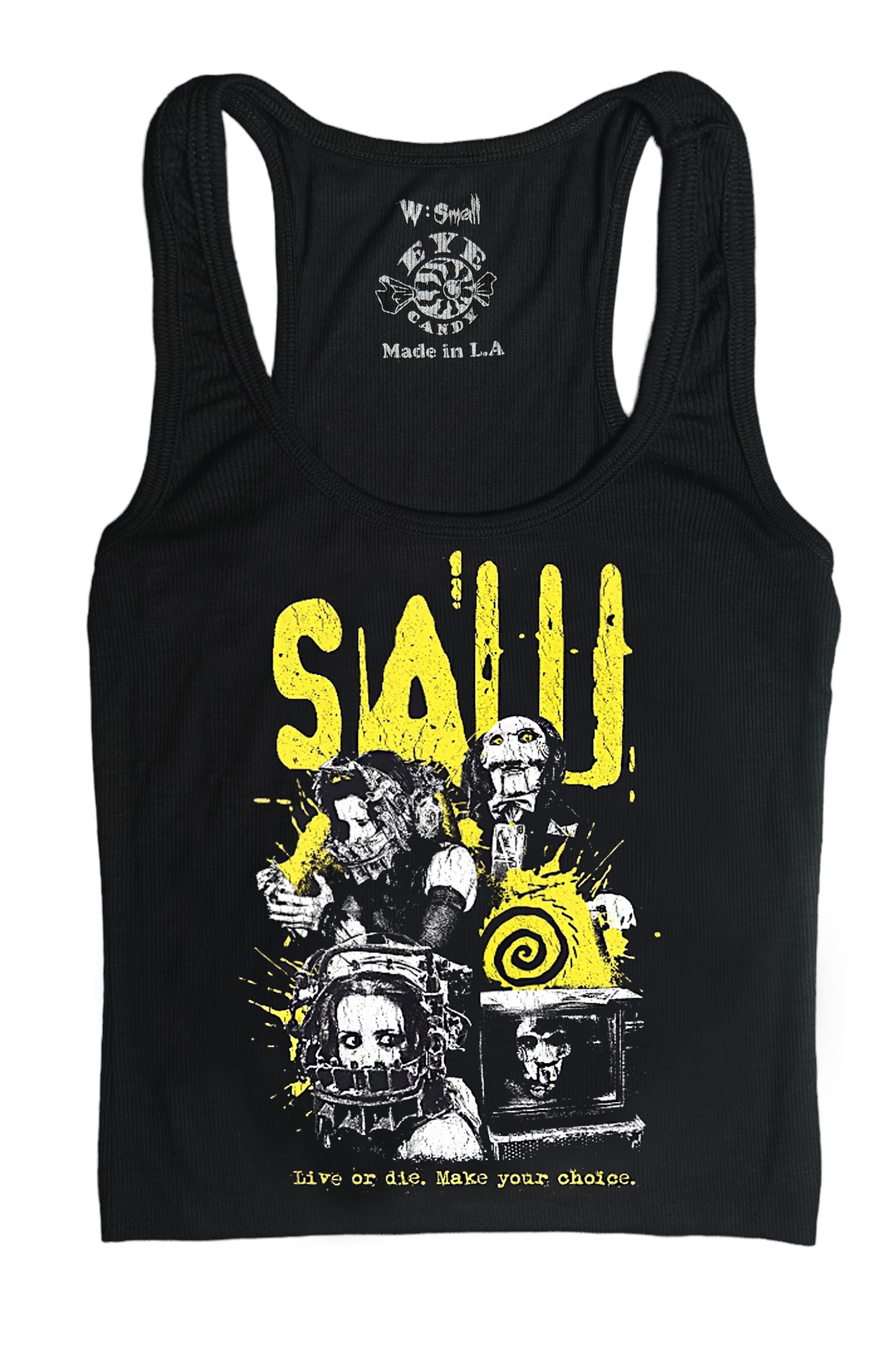 Vera's Eyecandy Saw Ribbed Horror Tank Top