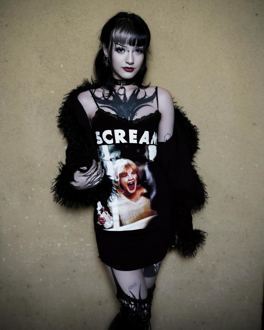 Vera's Eyecandy Scream Casey Lace Strap Dress