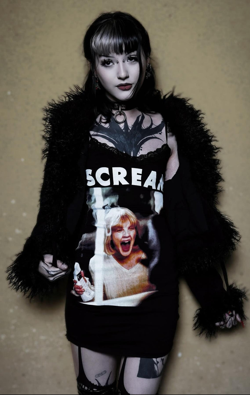 Vera's Eyecandy Scream Casey Lace Strap Dress