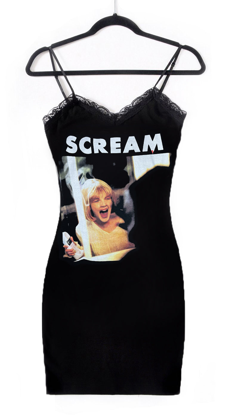 Vera's Eyecandy Scream Casey Lace Strap Dress