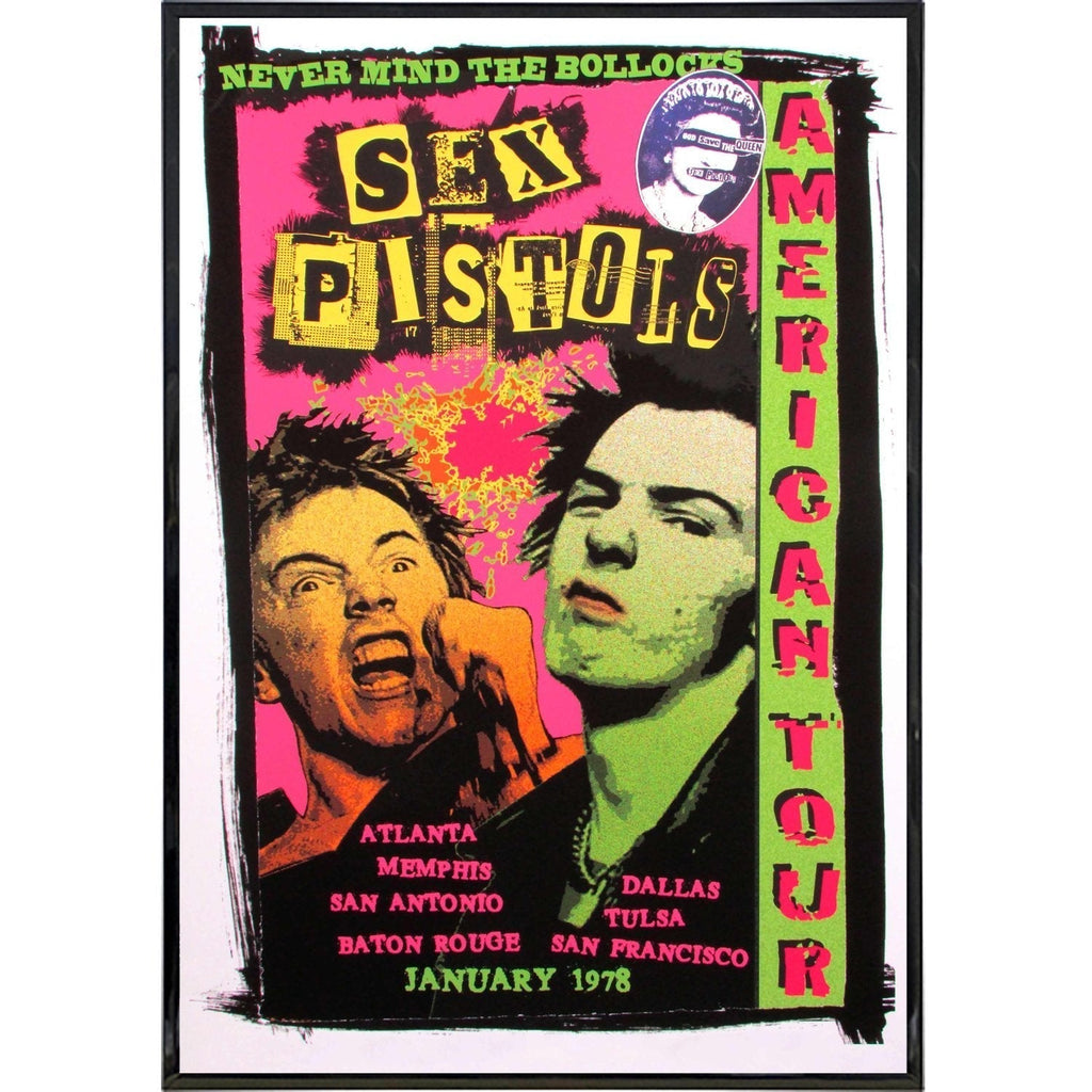 Sex Pistols American Tour Vintage Punk Concert Poster Print