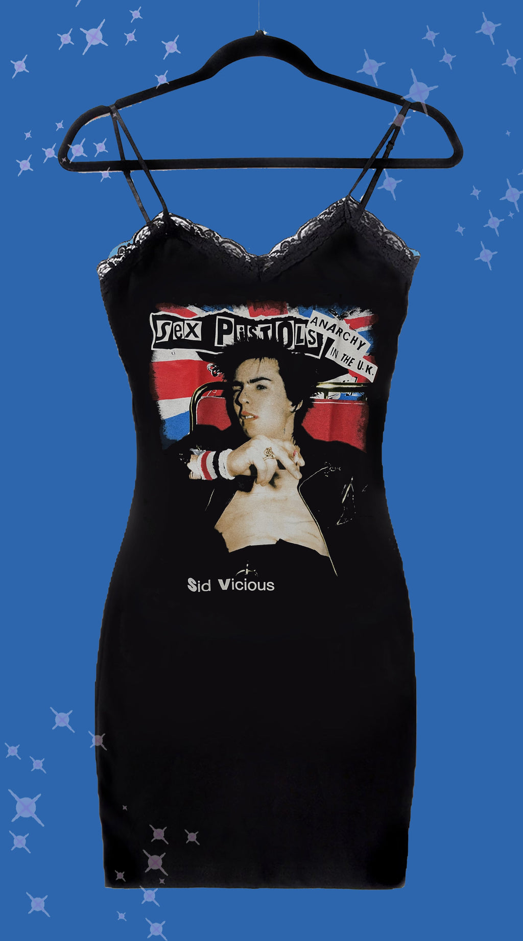 Vera's Eyecandy Sid Sex Pistols Lace Strap Dress