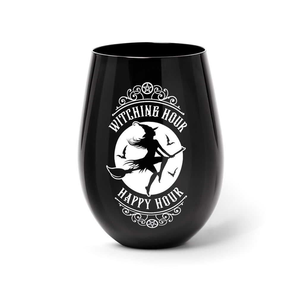 Alchemy Gothic Witching Hour Black Stemless Wine Glass SG4