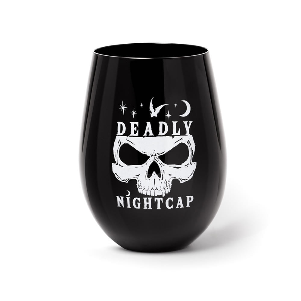 Alchemy Gothic Deadly Nightcap Black Stemless Wine Glass SG6