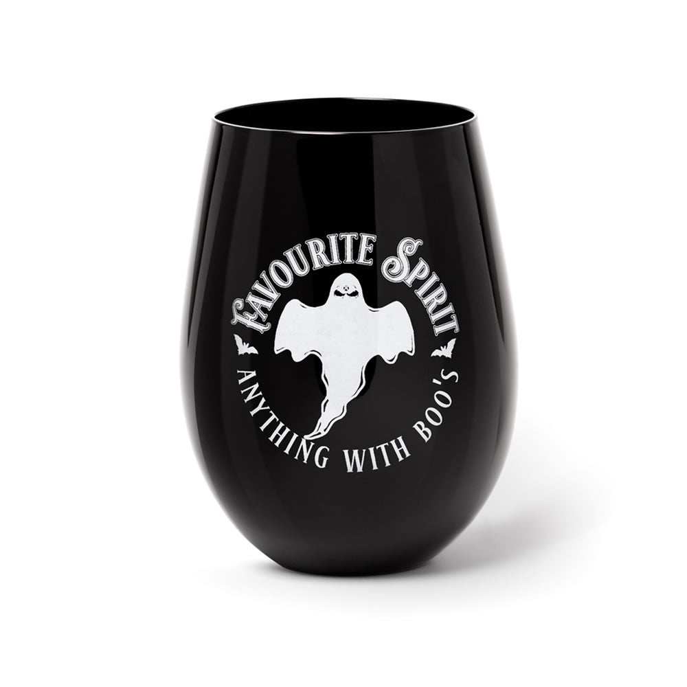 Alchemy Gothic Favorite Spirit Black Stemless Wine Glass SG7