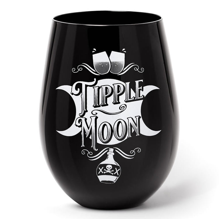 Alchemy Gothic Tipple Moon Black Stemless Wine Glass SG8
