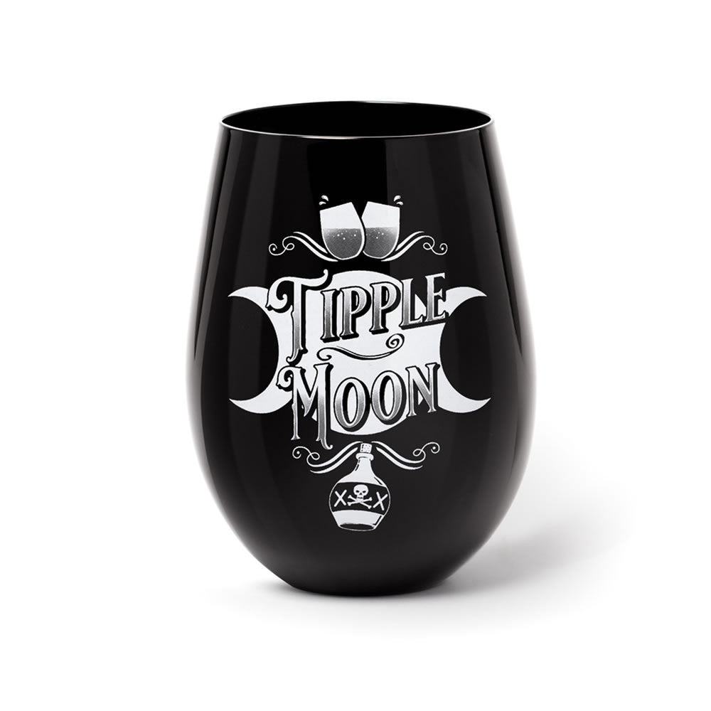 Alchemy Gothic Tipple Moon Black Stemless Wine Glass SG8