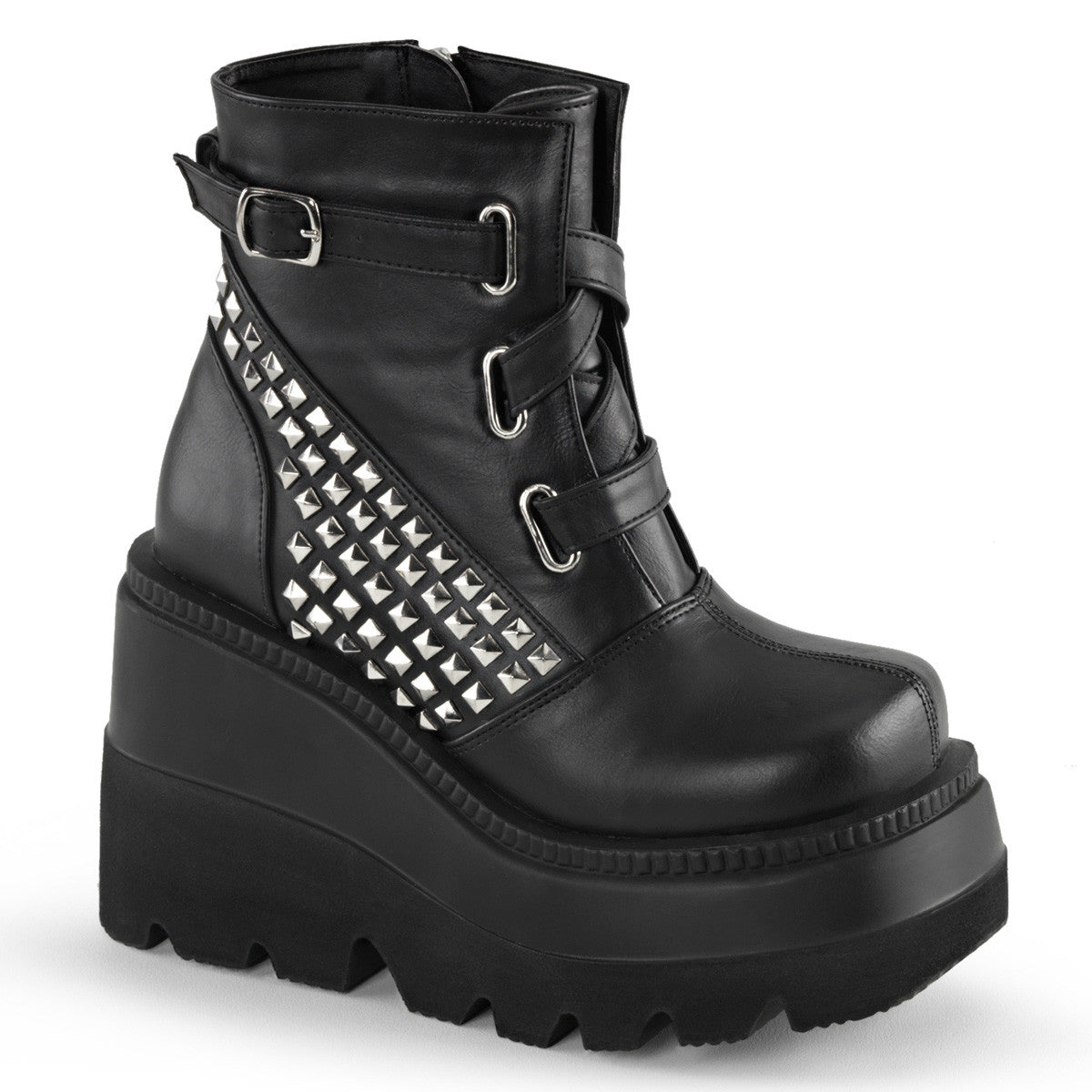 Demonia Shaker 50 Black Vegan Leather