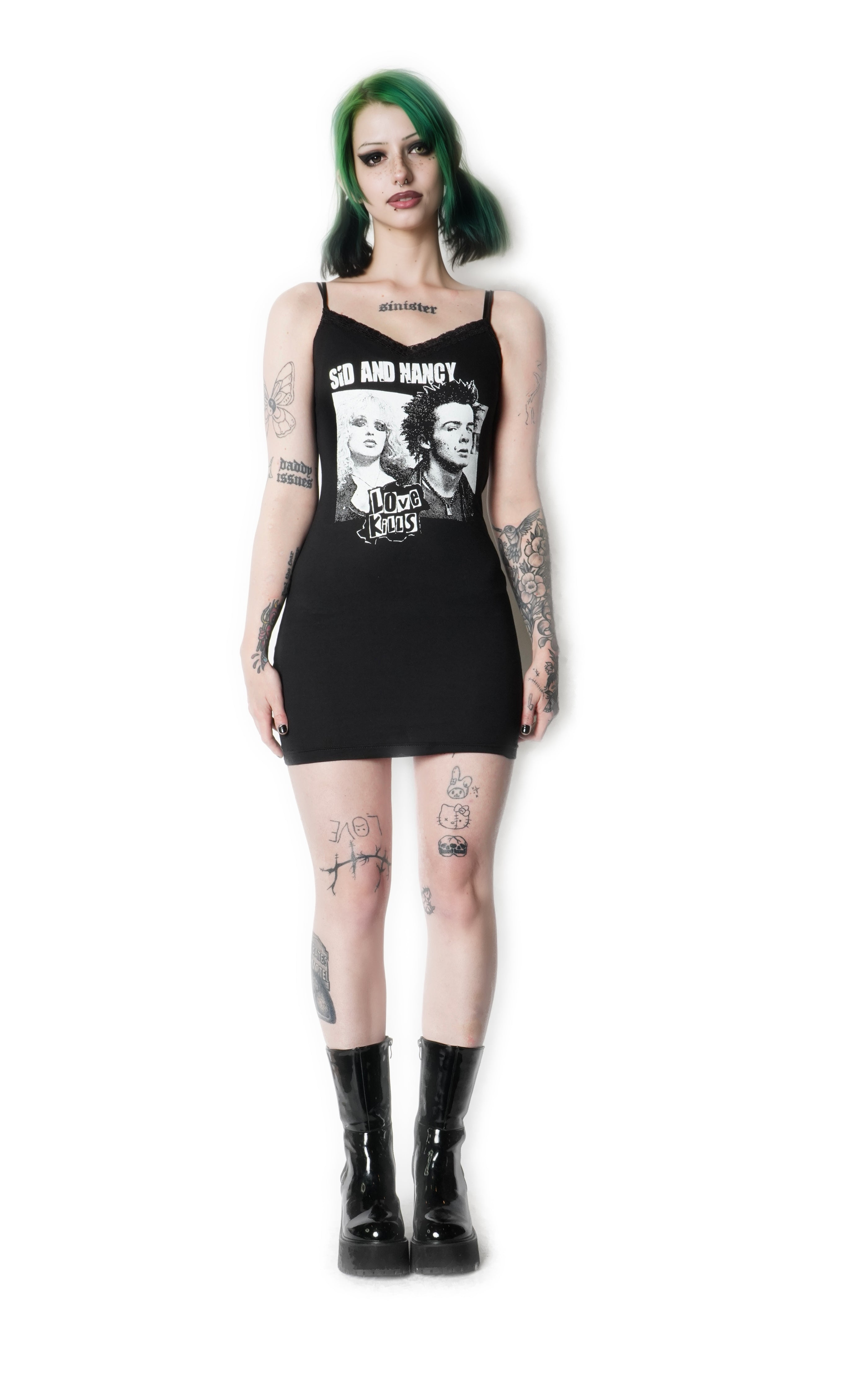 Vera's Eyecandy Sid and Nancy Lace Strap Dress