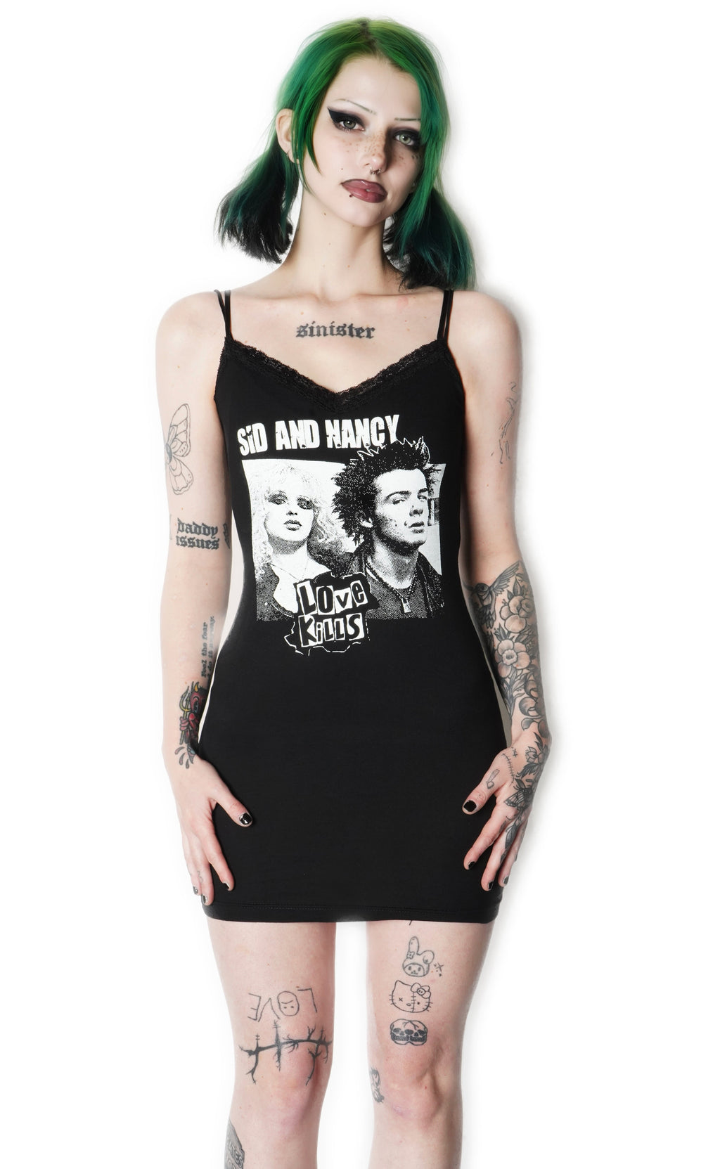 Vera's Eyecandy Sid and Nancy Lace Strap Dress