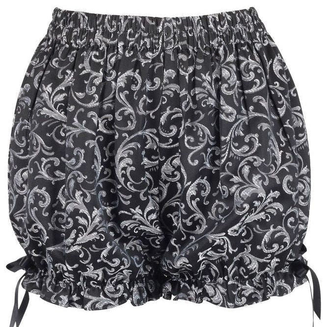 Silver/Black Brocade Bloomers - Daisy Corsets