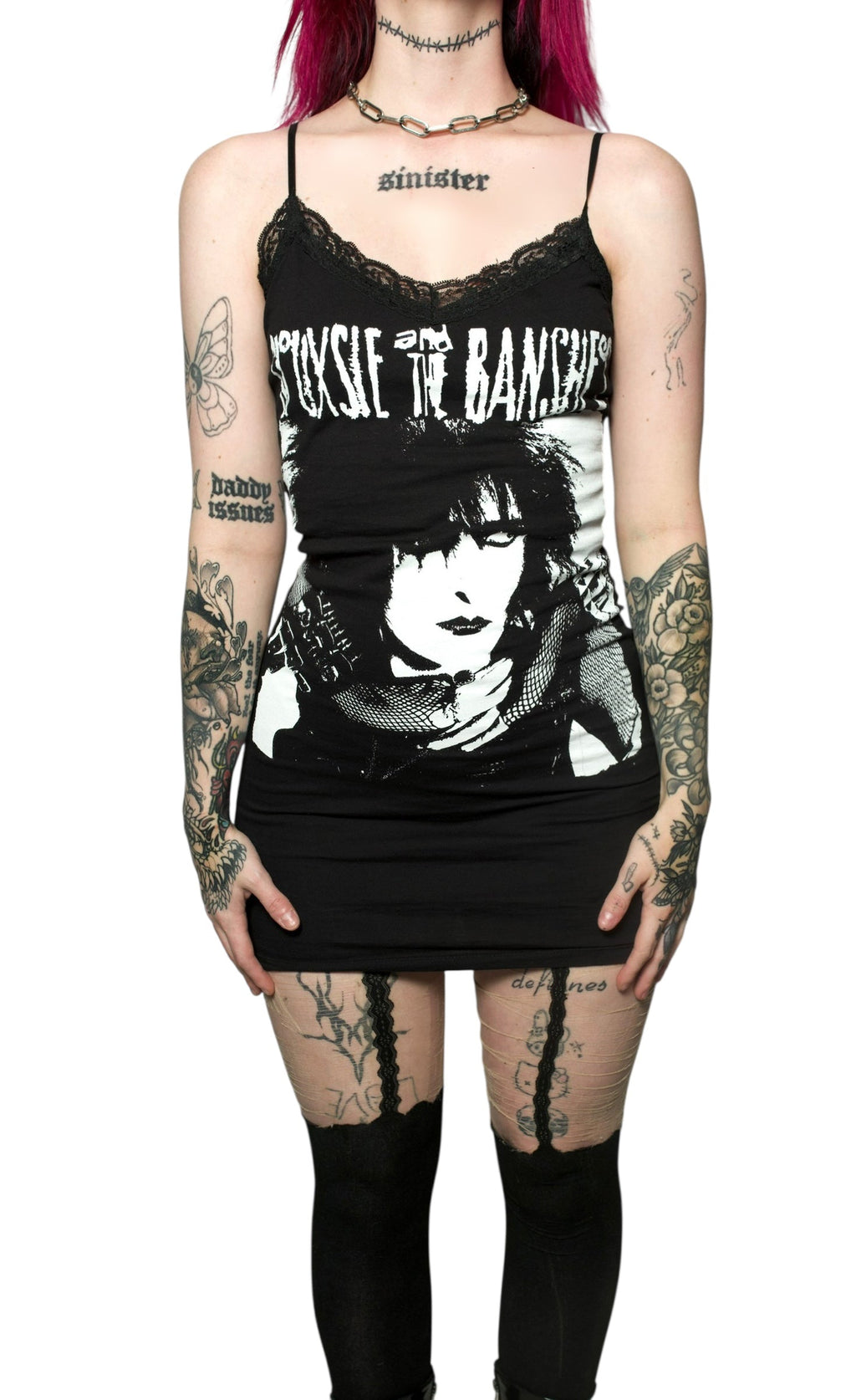 Vera's Eyecandy Siouxsie and the Banshees Lace Strap Dress
