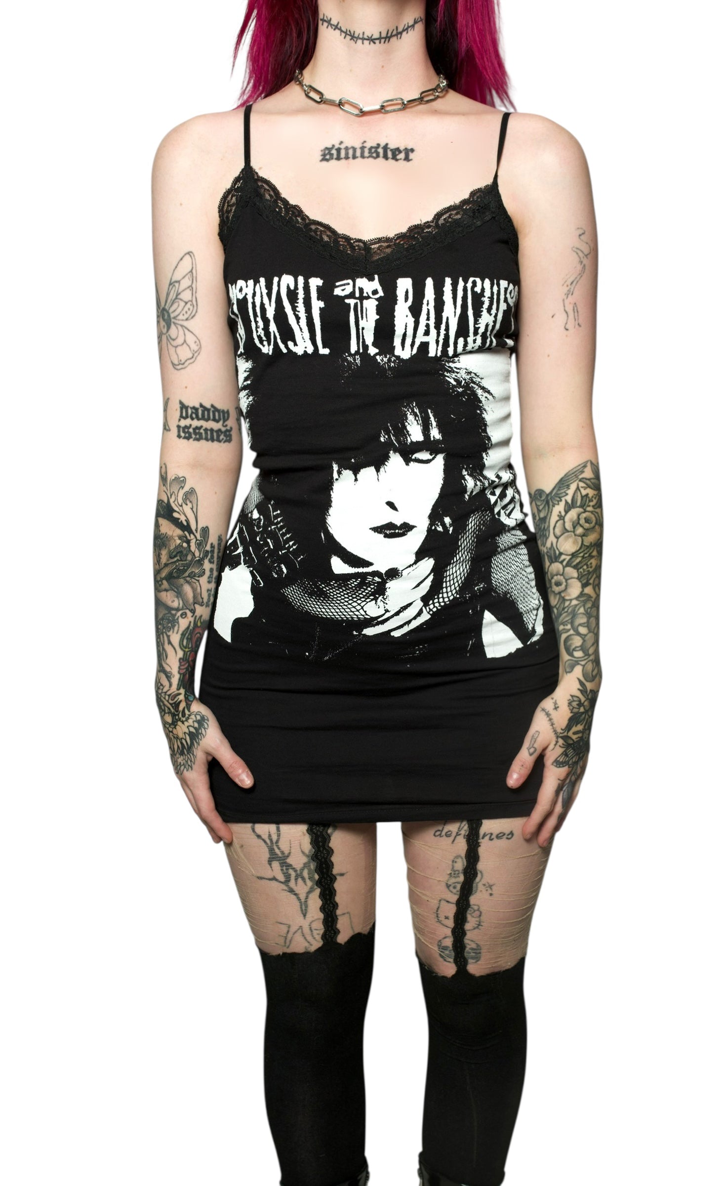 Vera's Eyecandy Siouxsie and the Banshees Lace Strap Dress