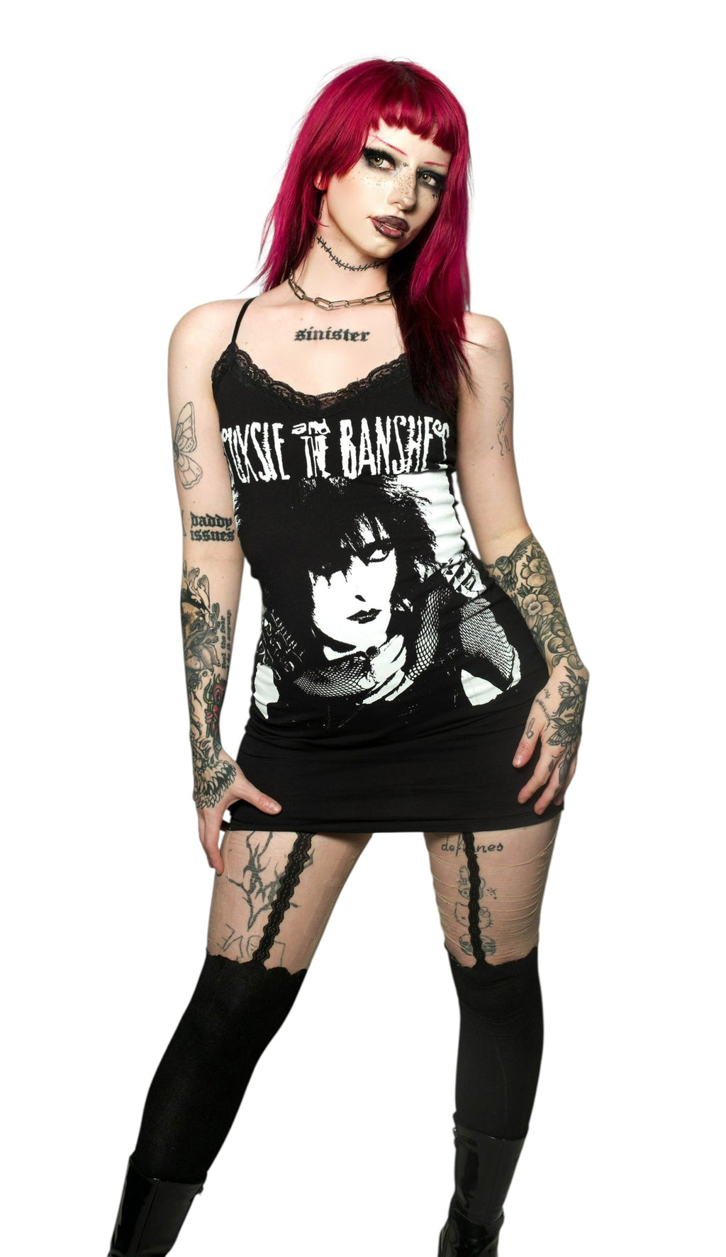 Vera's Eyecandy Siouxsie and the Banshees Lace Strap Dress