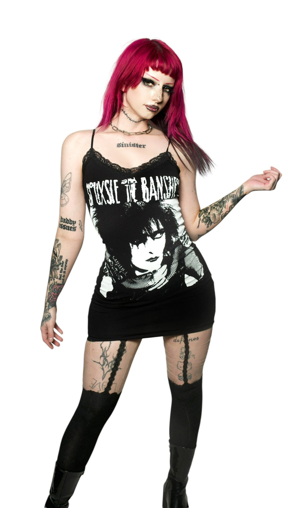 Vera's Eyecandy Siouxsie and the Banshees Lace Strap Dress