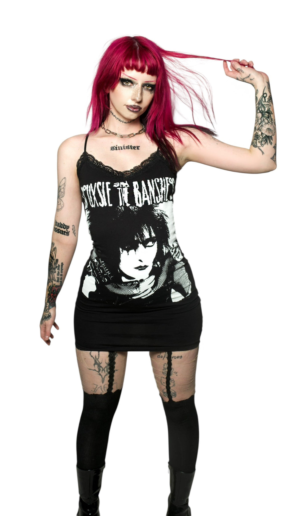 Vera's Eyecandy Siouxsie and the Banshees Lace Strap Dress