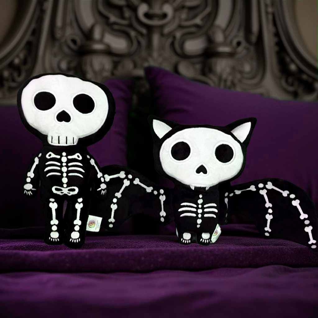 MaterialJill Spooky Skeleton Bat 9" Plush Doll