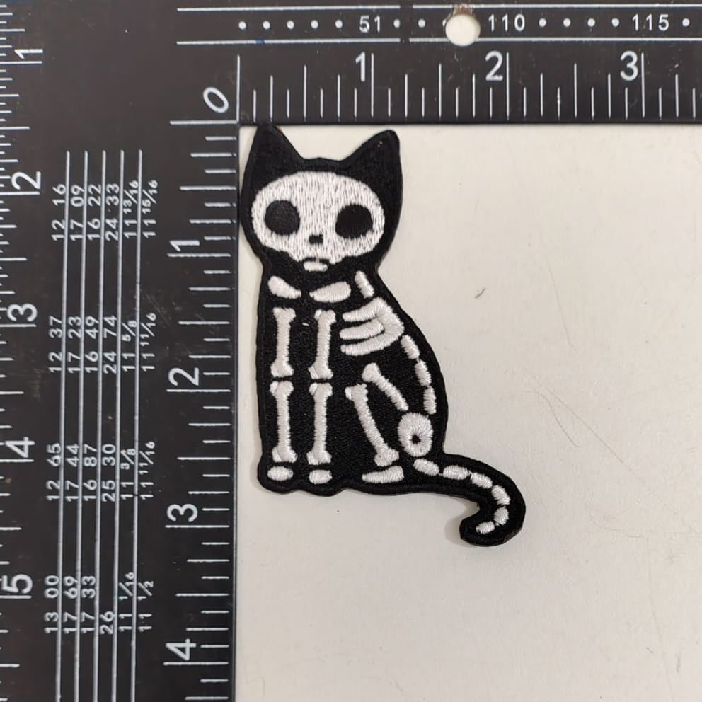 Original Underground Skeleton Cat Patch