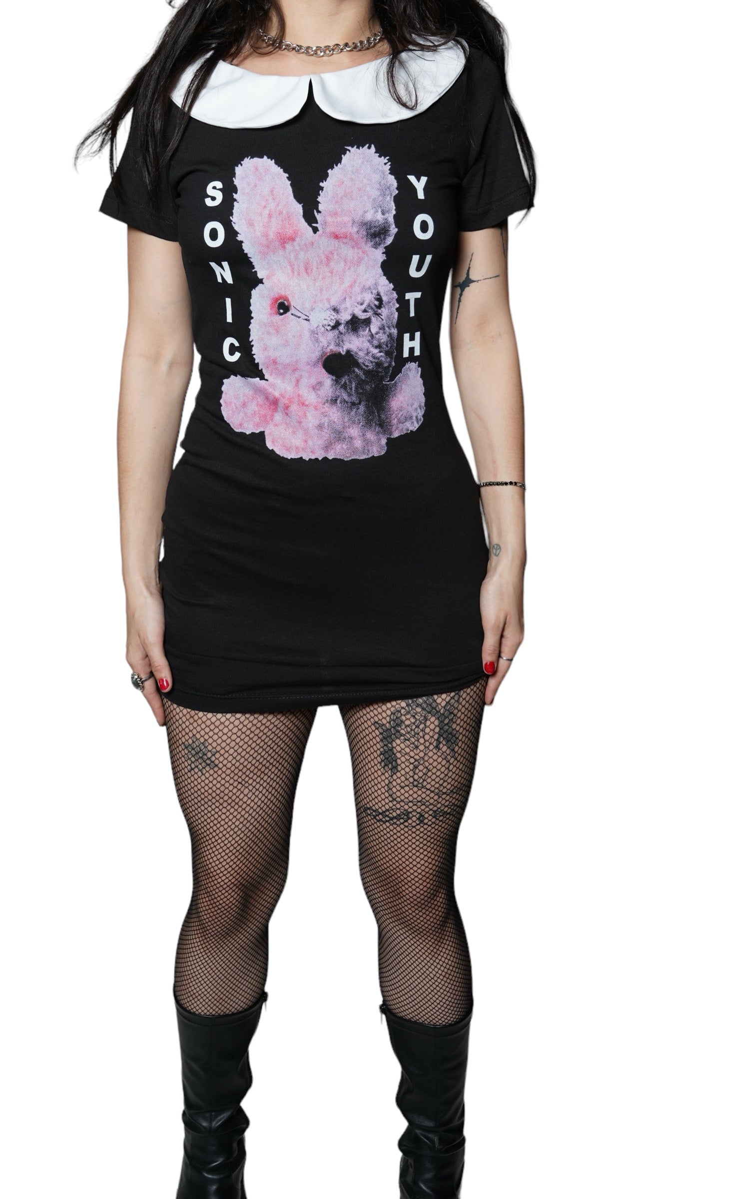 Vera's Eyecandy Sonic Youth Peter Pan Collar Dress