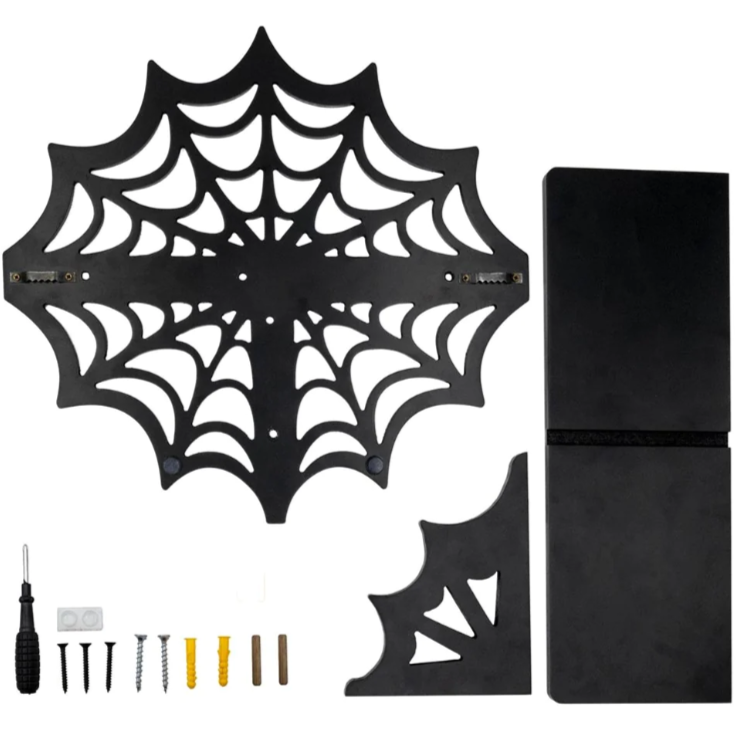Kreepsville 666 Spiderweb Black Wall Shelf