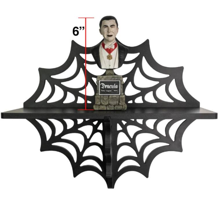 Kreepsville 666 Spiderweb Black Wall Shelf