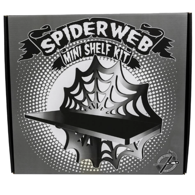 Kreepsville 666 Spiderweb Black Wall Shelf