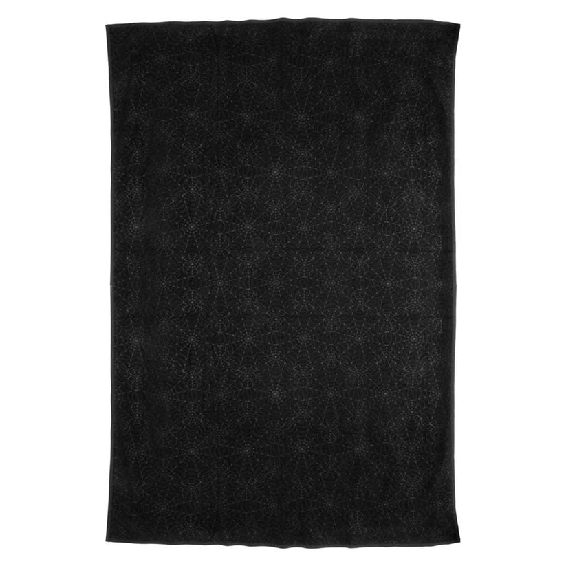 Kreepsville 666 Ex-Large Black Spiderweb Throw Blanket
