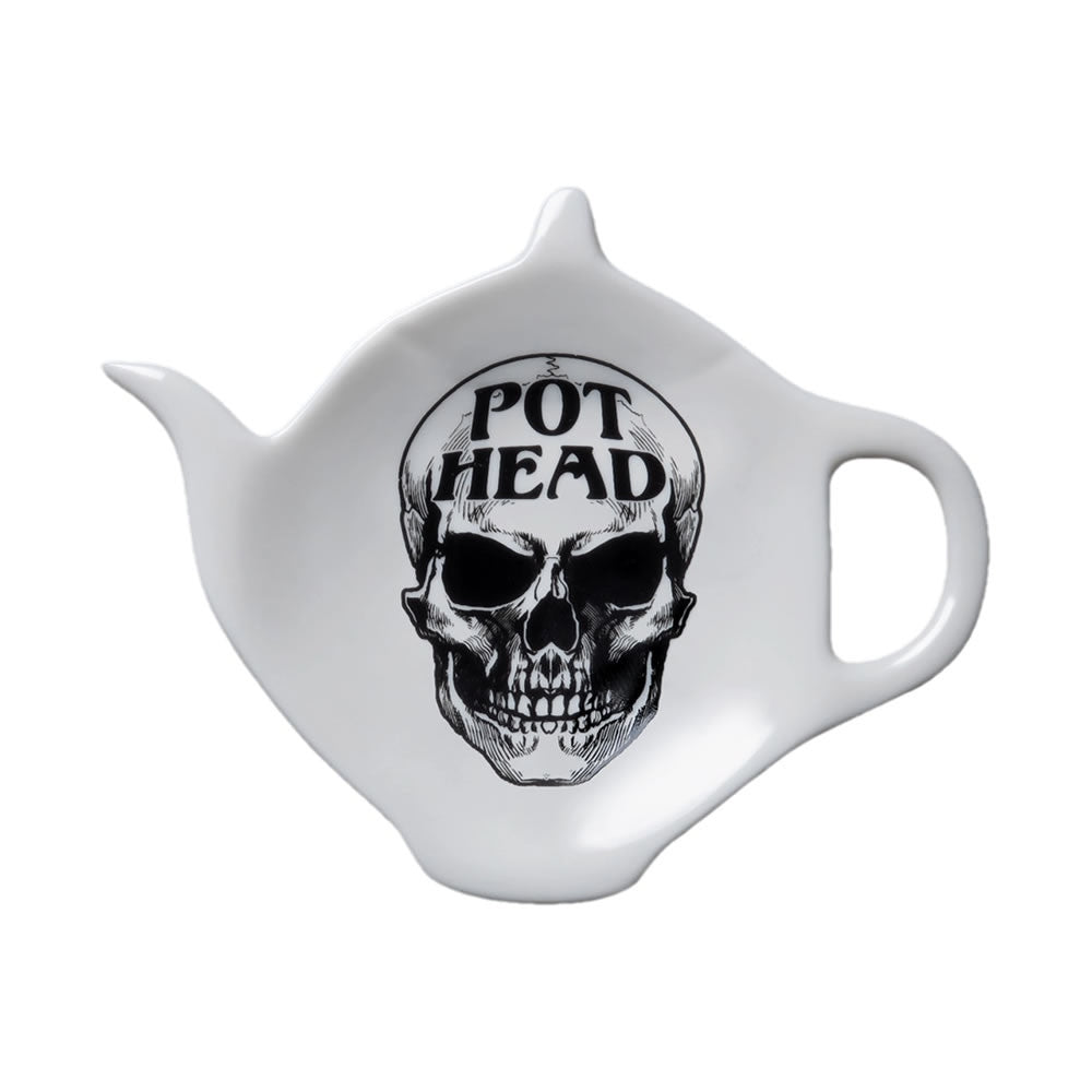 Alchemy Gothic Skull Pot Head Tea Spoon Rest SR6