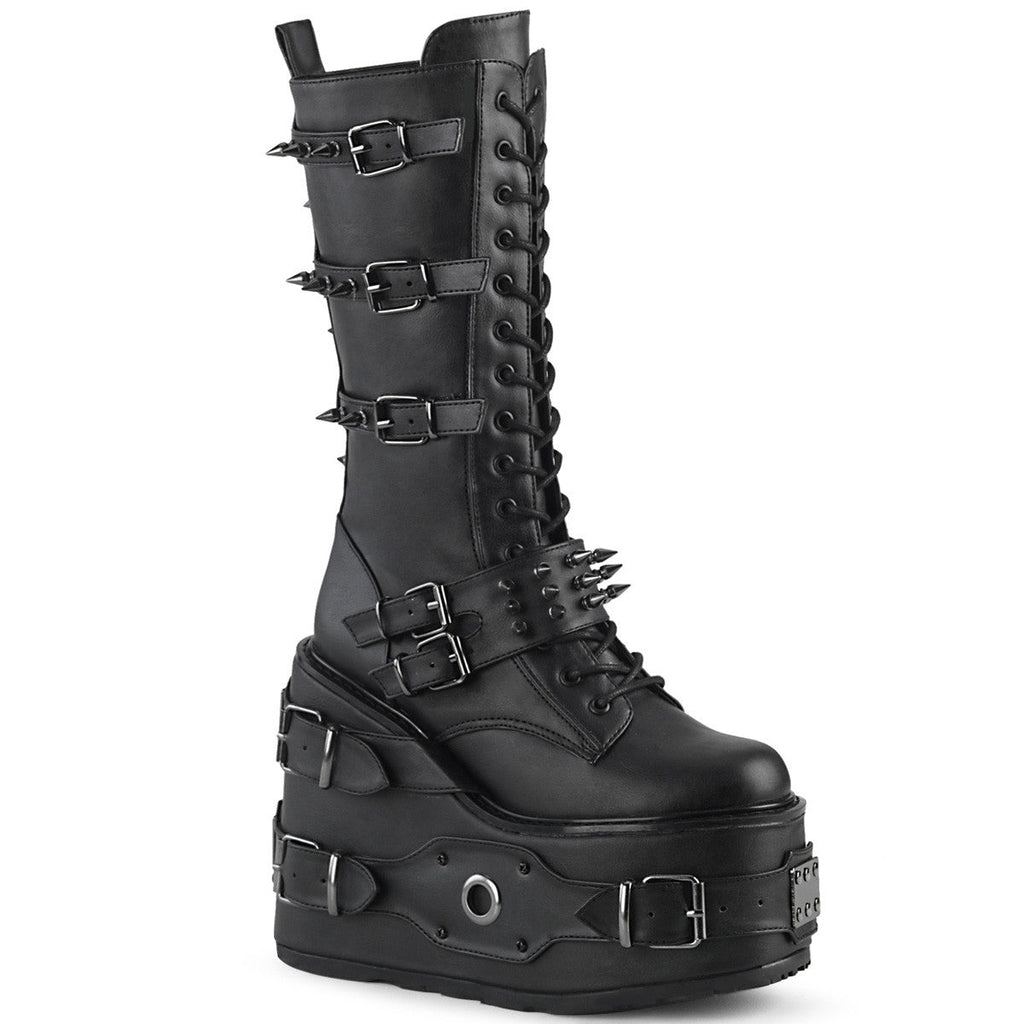 Demonia Swing 327 Black Vegan Leather