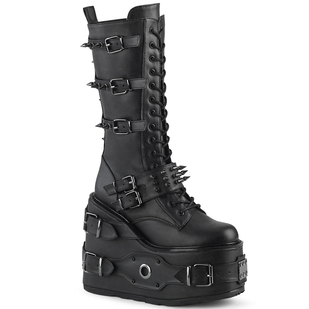 Demonia Swing 327 Black Vegan Leather