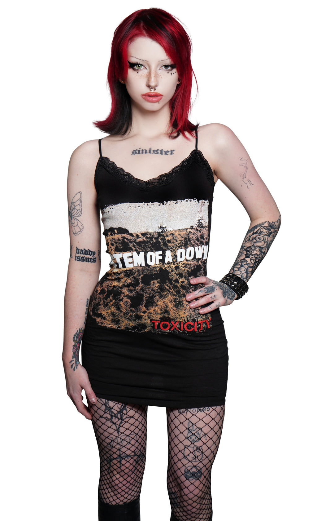 Vera's Eyecandy System of a Down Toxicity Lace Strap Dress