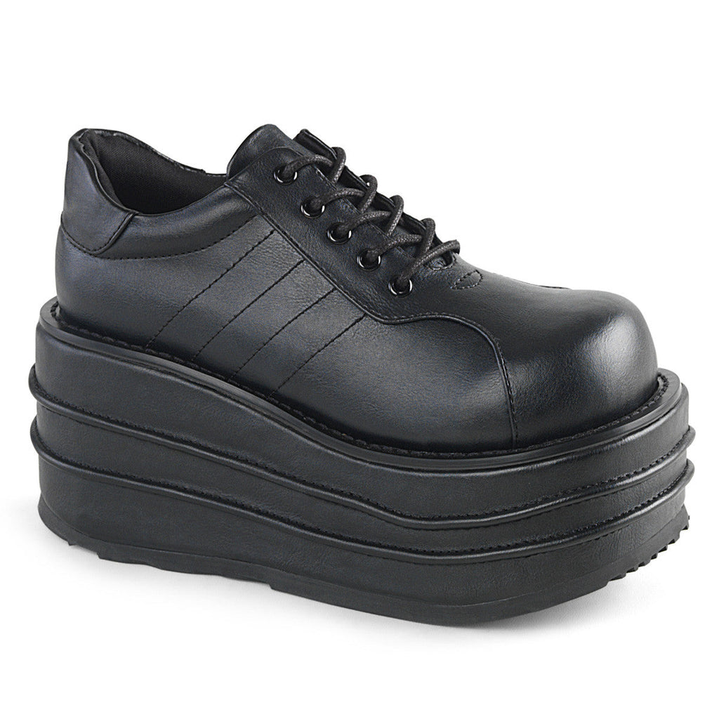 Demonia Tempo 08 Black Vegan Leather