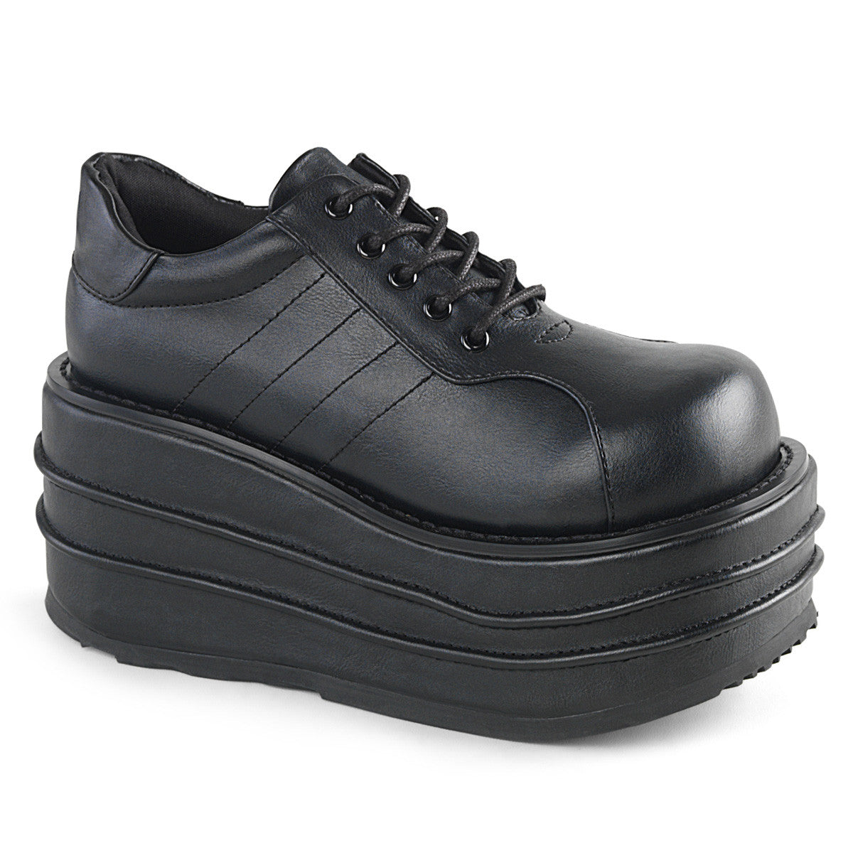 Demonia Tempo 08 Black Vegan Leather