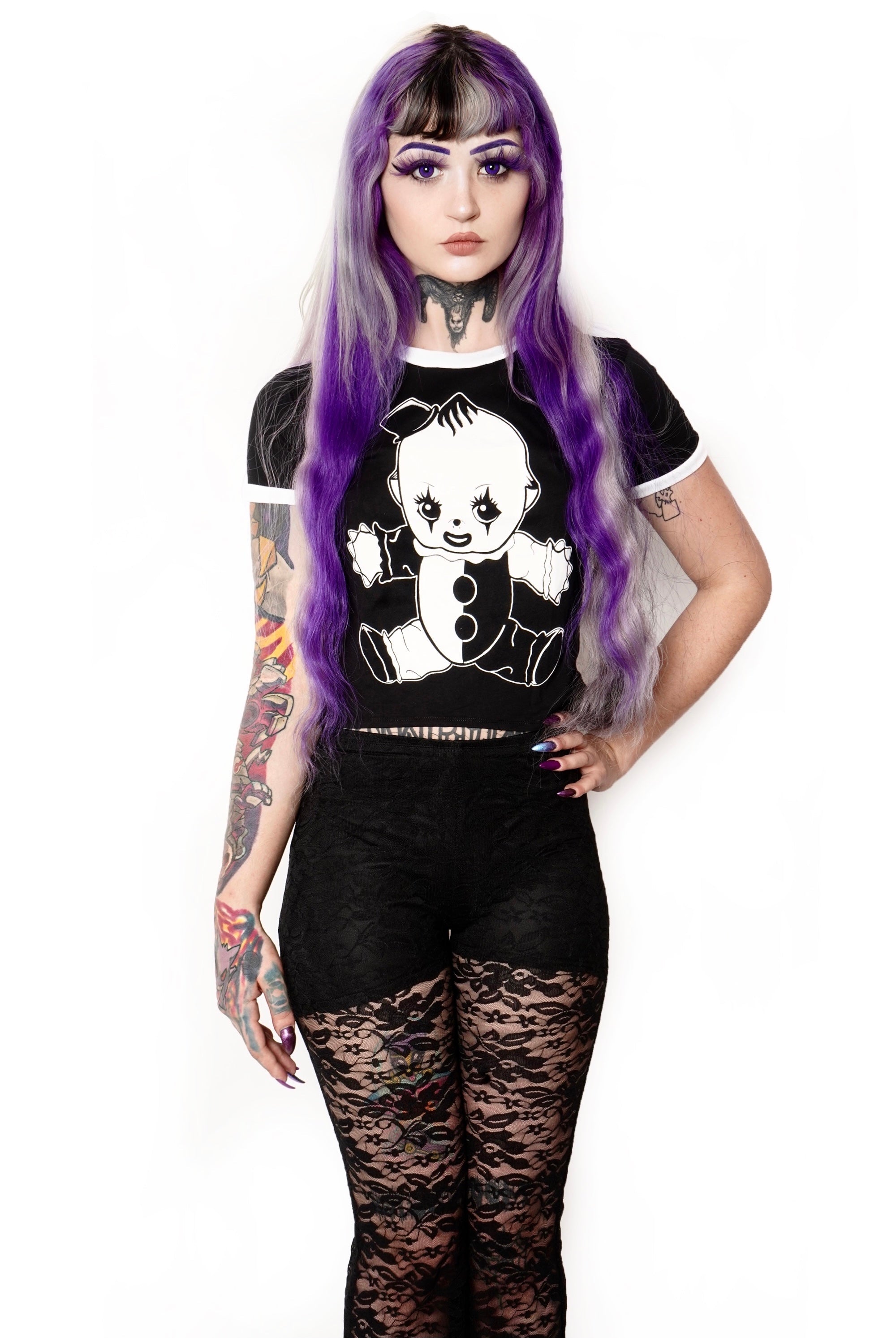 Vera's Eyecandy Art The Clown Kewpie Ringer Tee
