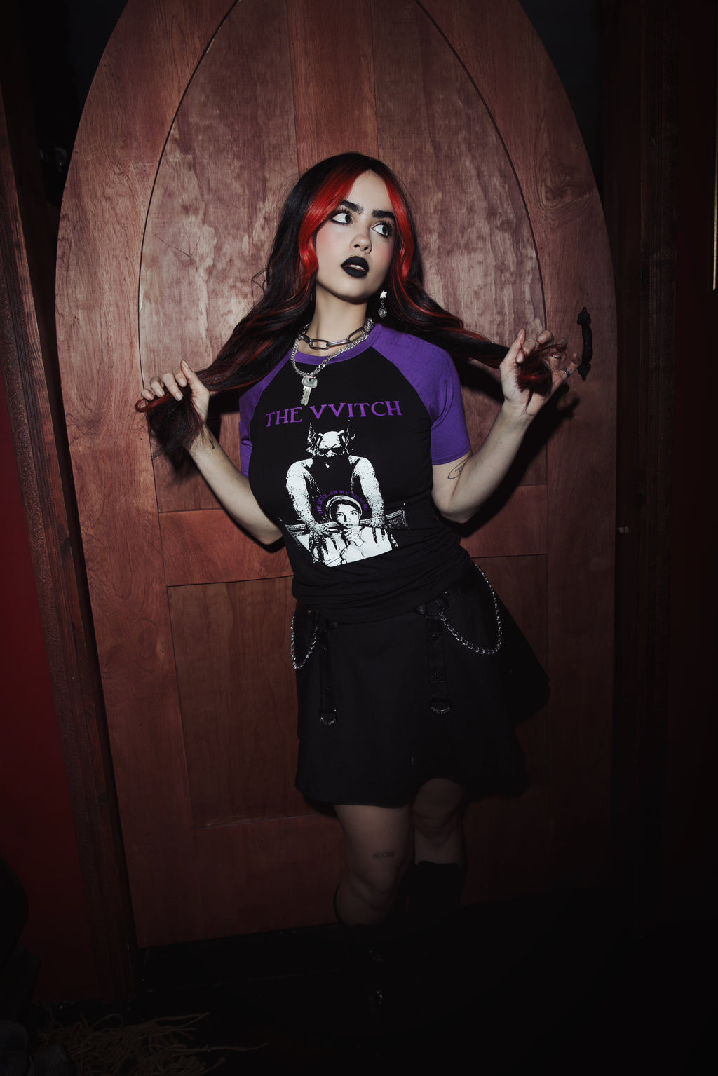 Vera's Eyecandy The Witch Movie Short Sleeve Baseball Tee