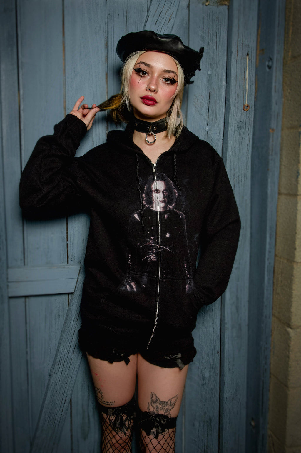 Vera's Eyecandy The Crow Movie Zipped Unisex Hoodie
