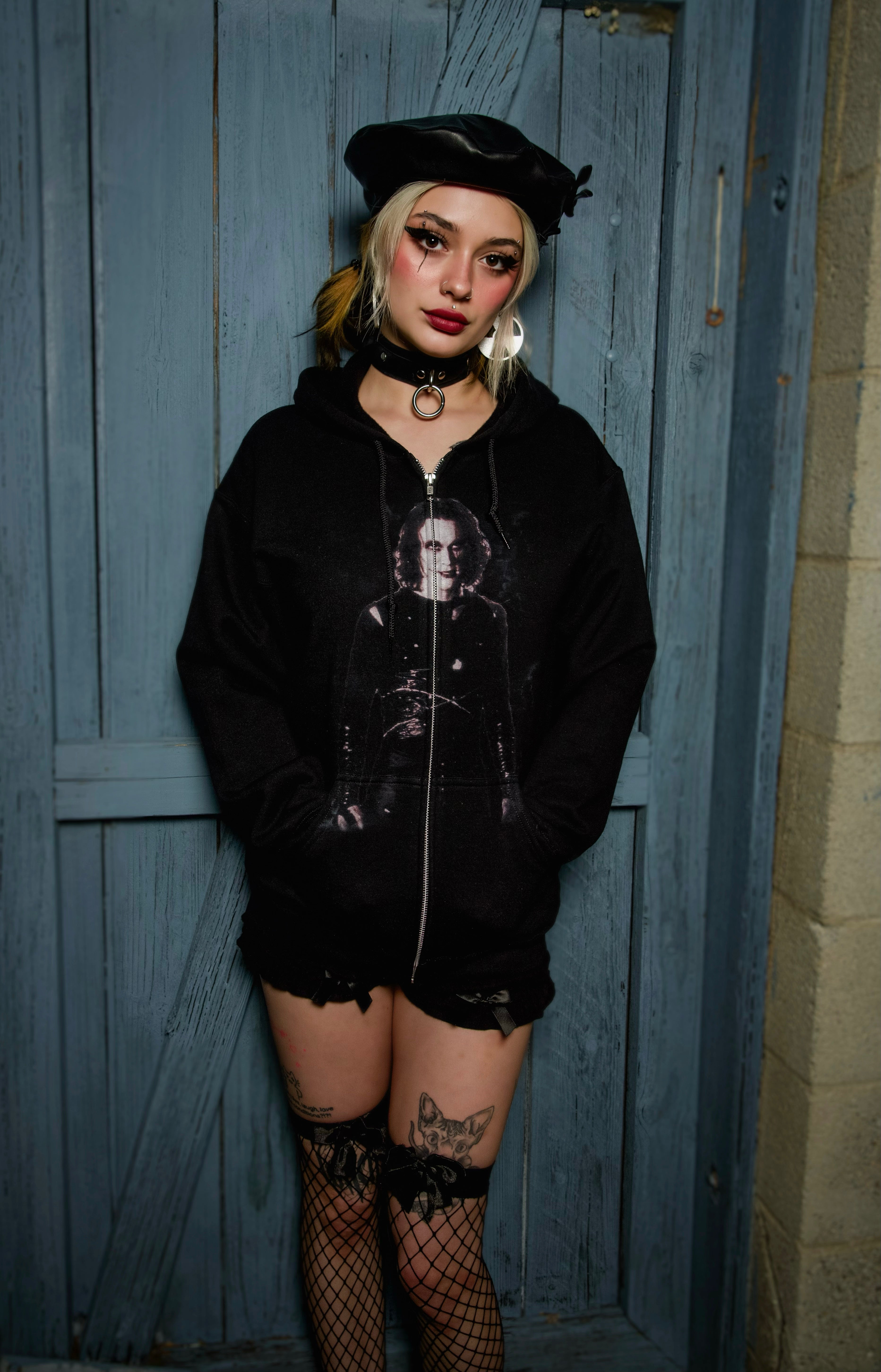 Vera's Eyecandy The Crow Movie Zipped Unisex Hoodie