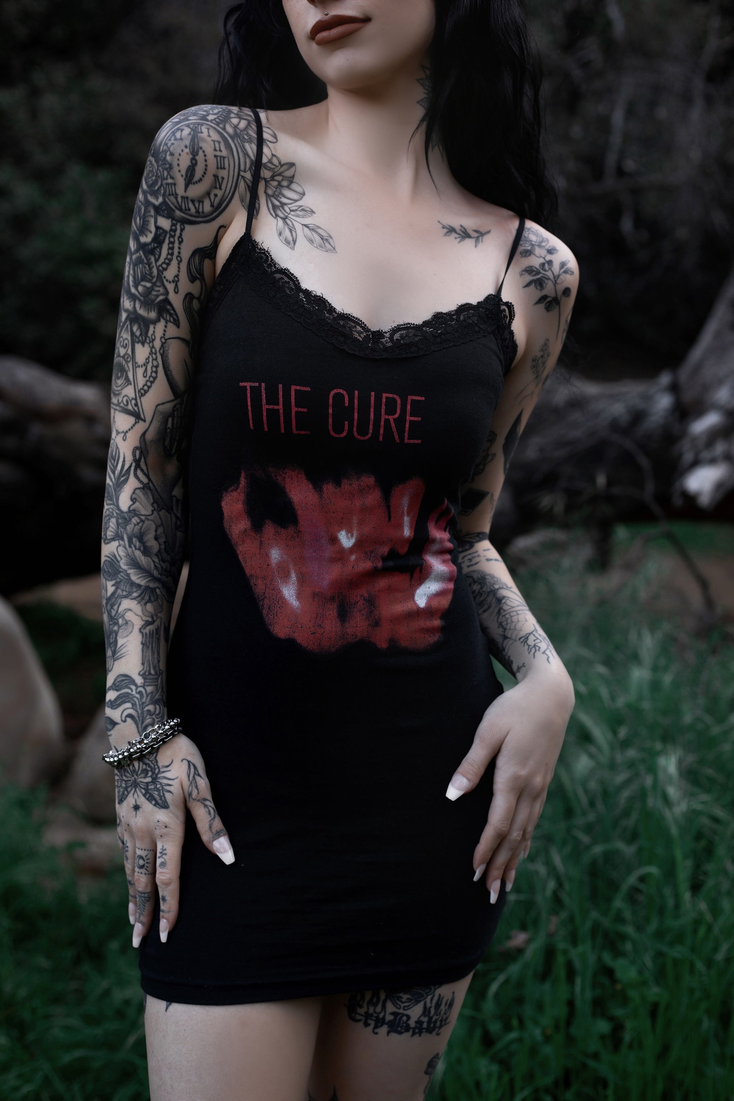 Vera's Eyecandy The Cure Pornography Lace Strap Dress