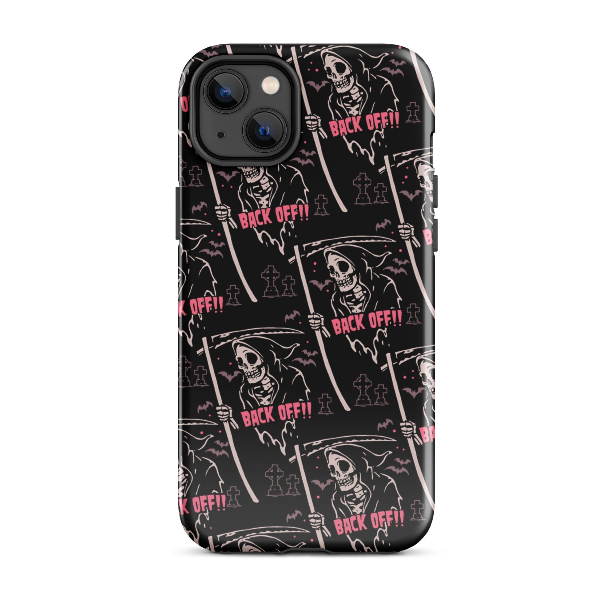 Murder Apparel Grim Reaper Back Off iPhone Case