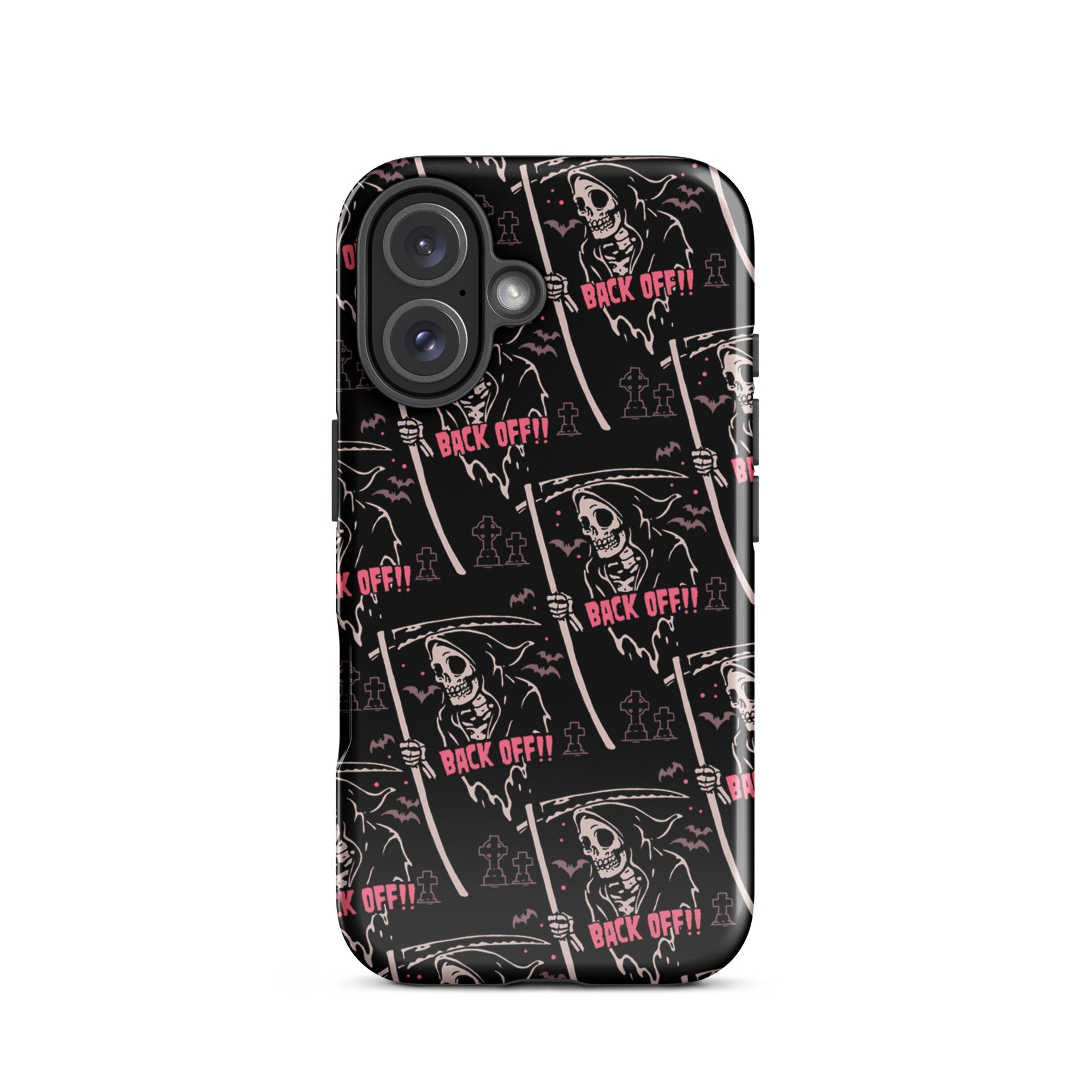 Murder Apparel Grim Reaper Back Off iPhone Case